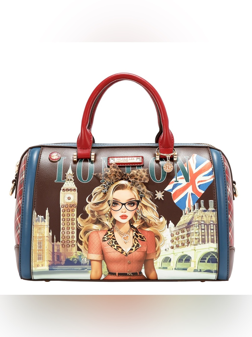 Nicole Lee brown LONDON EYE BOSTON BAG
